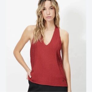 Ted Baker Crochet Knit Racerback Tank Top Sweater